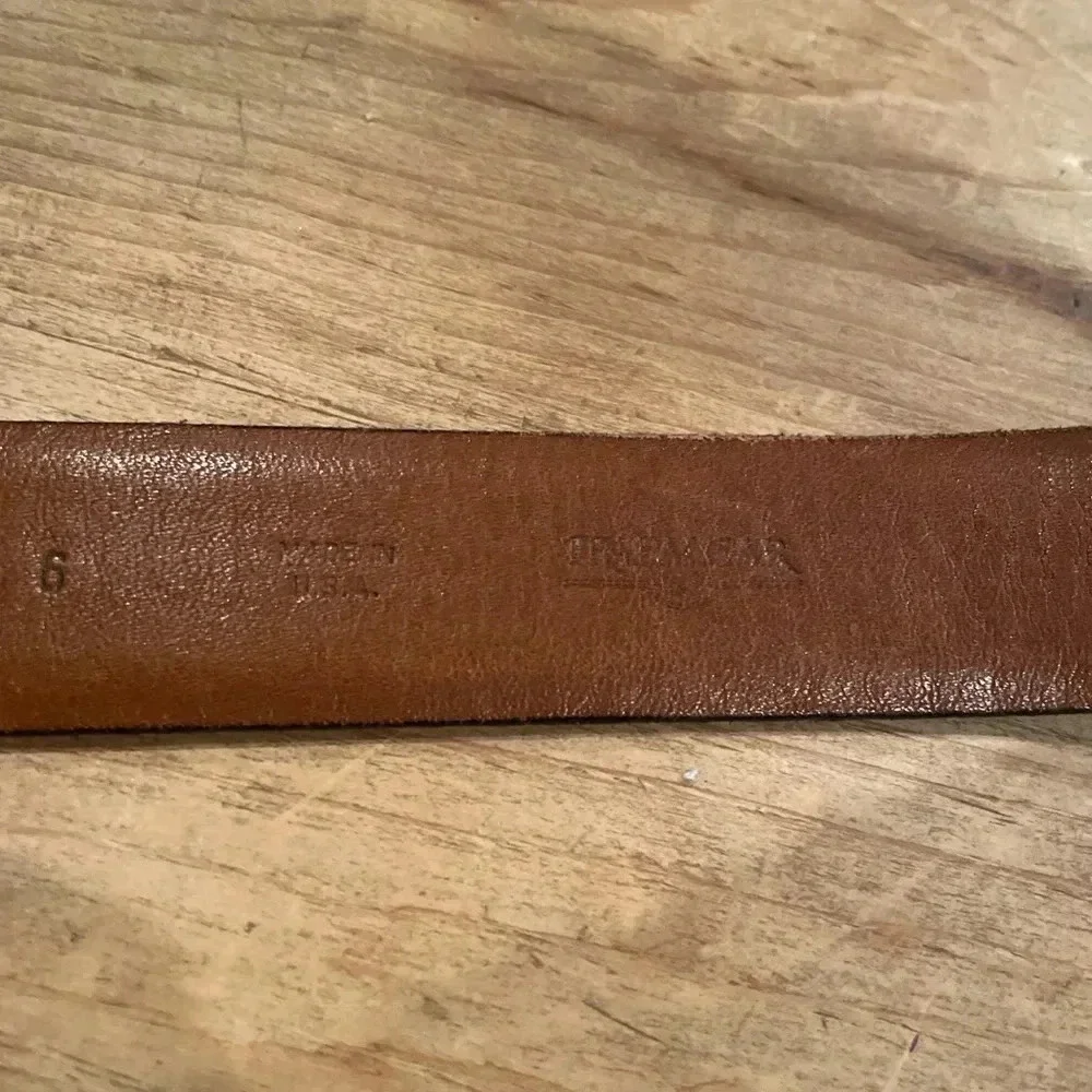 NWOT Trafalgar Unisex leather/black/silver belt Made in USA Men’s 32